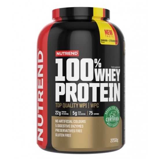 100% Whey Protein, Banana + Strawberry - 2250g