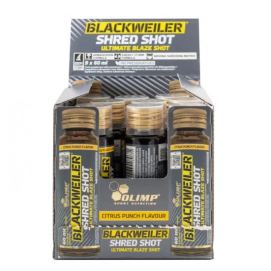 Blackweiler Shred Shot, Citrus Punch - 9 x 60 ml.