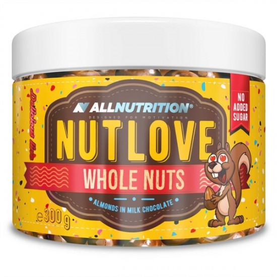 Nutlove Whole Nuts, Almonds in Milk Chocolate - 300g