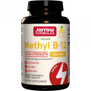 Metil B-12, 1000 mcg (citrina) - 100 veganiškų kramtomųjų tablečių