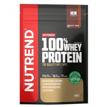 100% Whey Protein, Chocolate + Cocoa - 400g