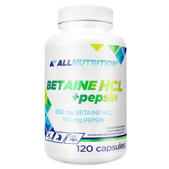 Betaine HCl + Pepsin - 120 caps (EAN 5902837748474)