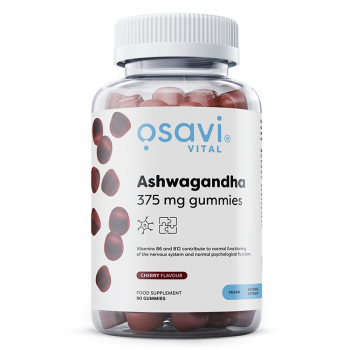 Ashwagandha 375mg Gummies, Cherry - 90 gummies