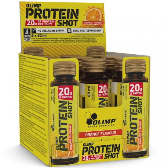 Protein Shot, Orange - 9 x 60 ml.