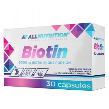 Biotinas, 5000 mcg – 30 kapsulių