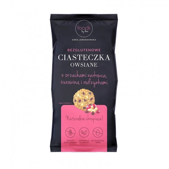 Gluten Free Oat Cookies with Cashews, Cranberries and Raisins - 6 x 100g