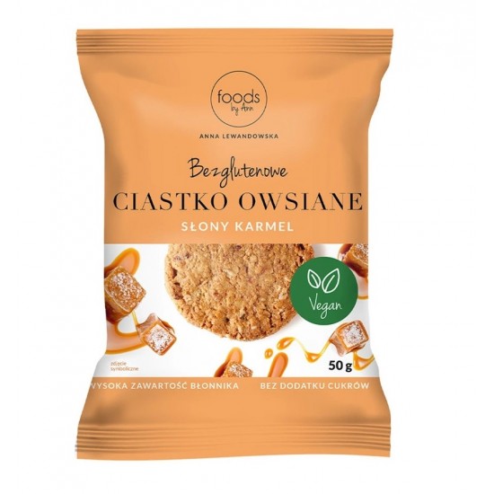 Gluten Free Oat Cookie, Salted Caramel - 26 x 50g