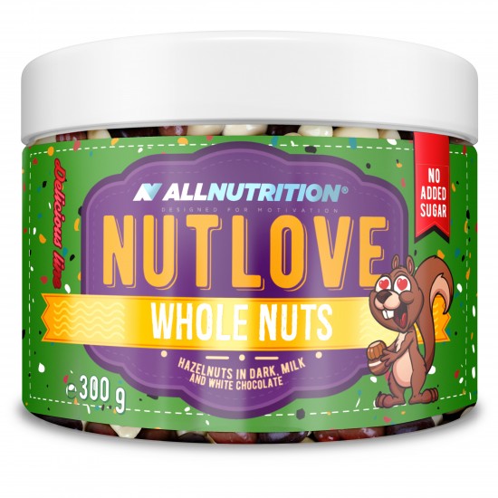 Nutlove Whole Nuts, Hazelnuts in Dark / Milk and White Chocolate - 300g