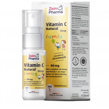 Vitamin C Natural Syrup, 80mg (Sour Cherry) - 50 ml.