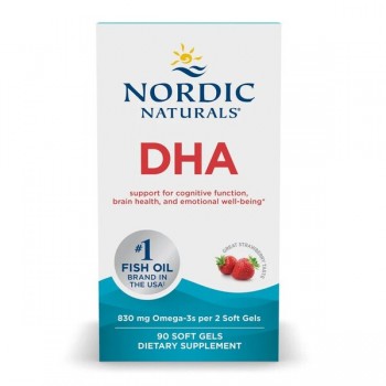 DHR, 830mg Braškės – 90 minkštųjų gelių