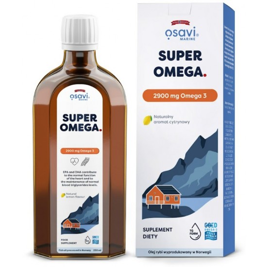 Super Omega, 2900mg Omega 3 (Lemon) - 250 ml.