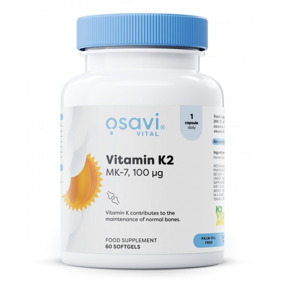 Vitamin K2 MK-7, 100mcg - 60 softgels