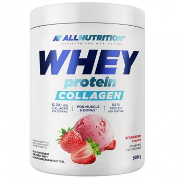 Whey Protein Collagen, Strawberry - 500g