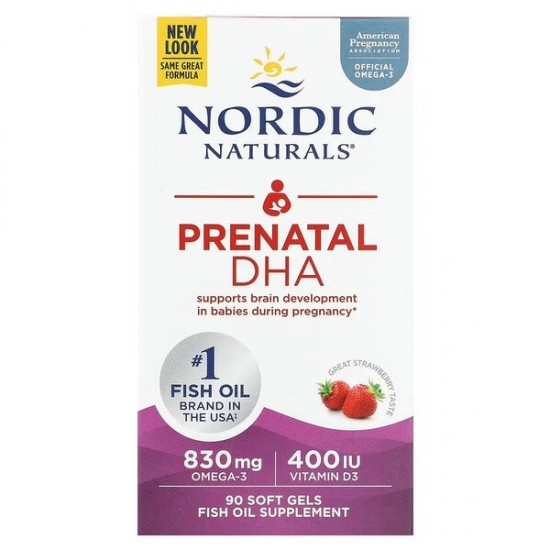 Prenatal DHA, 830mg Strawberry - 90 softgels