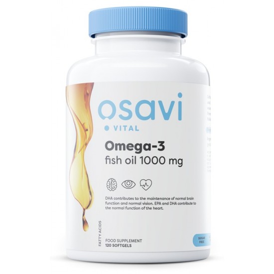 Omega-3 Fish Oil, 1000mg (Lemon) - 120 softgels