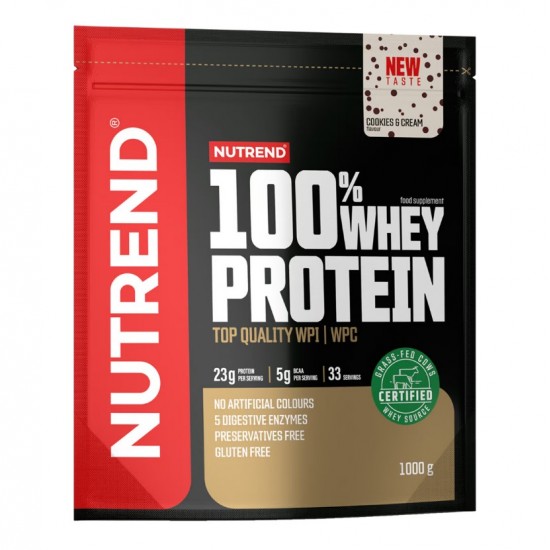 100% Whey Protein, Cookies & Cream - 1000g