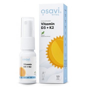 Vitamin D3 + K2 Oral Spray, Peppermint - 25 ml.