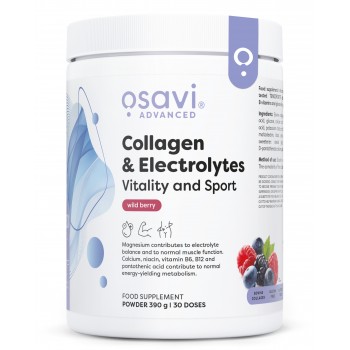 Collagen Electrolytes Vitality and Sport, Wild Berry - 390g