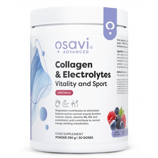Collagen Electrolytes Vitality and Sport, Wild Berry - 390g