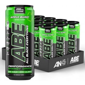ABE Energy + Performance Cans, Apple & Elderflower - 12 x 330 ml.