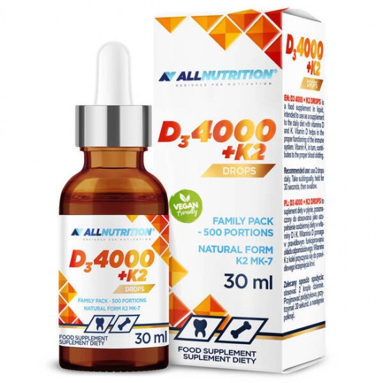 Vit D3 4000 + K2 Drops - 30 ml.