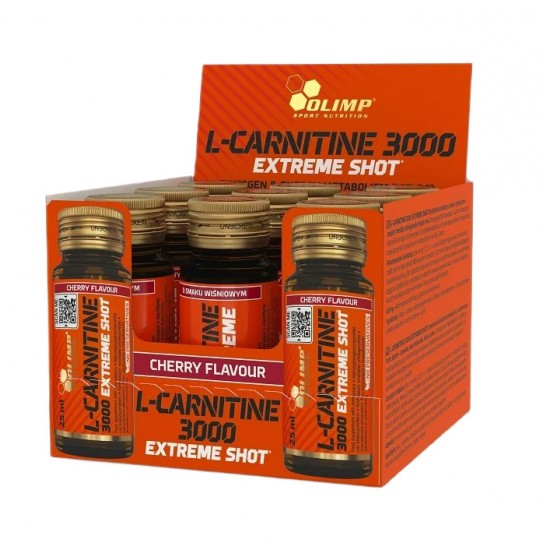 L-Carnitine 3000 Extreme Shot, Cherry - 9 x 25 ml.