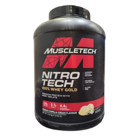 Nitro-Tech 100% Whey Gold, French Vanilla Cream - 2270g (EAN 631656256376)
