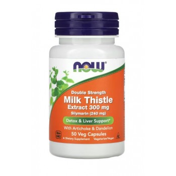 Milk Thistle Extract with Artichoke & Dandelion, 300mg Double Strength - 50 vcaps