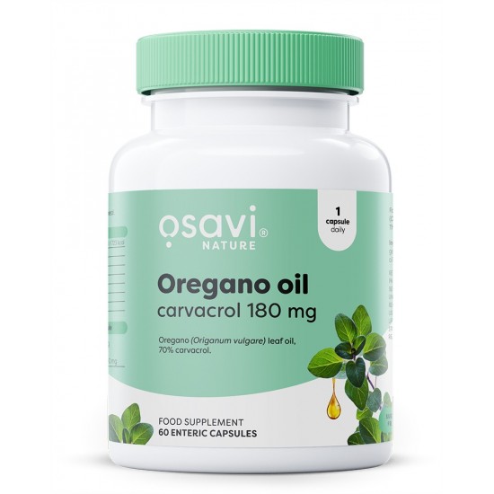Oregano Oil Carvacrol, 180mg - 60 enteric caps