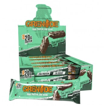 Протеиновые батончики, темный шоколад и мята - 12 x 60 г