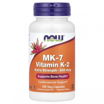 MK-7 Vitamin K-2, 300 mcg Extra Strength – 120 kapsulių