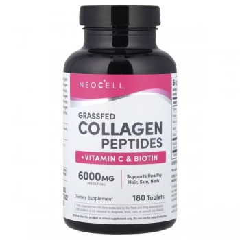 Grassfed Collagen Peptides + Vitamin C & Biotin - 180 tablets