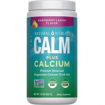 Natural Calm Plus Calcium, Raspberry Lemon - 453g