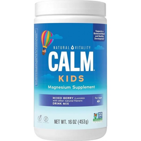 Natural Calm Kids, Mixed Berry - 453g