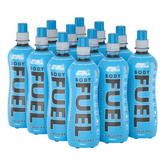 Bodyfuel Electrolyte & Vitamin Water, Icy Blue Raz - 12 x 500 ml.