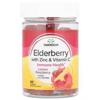 Elderberry Gummies with Zinc & Vitamin C, Berry - 60 gummies