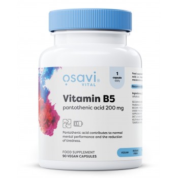Vitamin B5 Pantothenic Acid, 200mg - 90 vegan caps