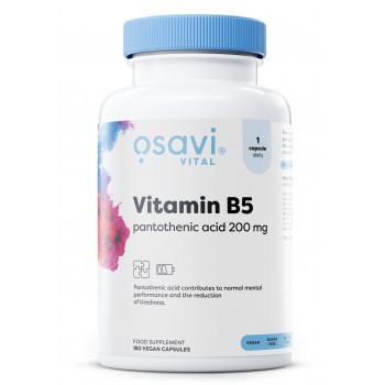 Vitamin B5 Pantothenic Acid, 200mg - 180 vegan caps