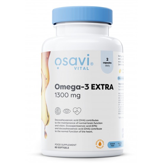 Omega-3 Extra, 1300mg (Lemon) - 60 softgels (EAN 5904139922781)
