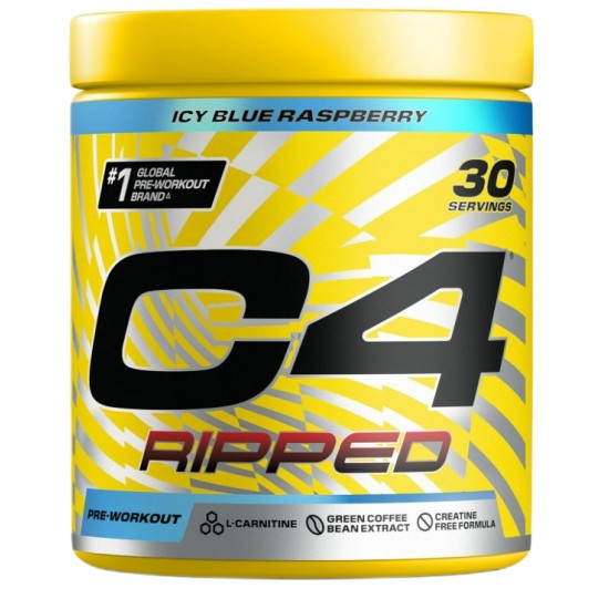 C4 Ripped, Icy Blue Raspberry (EAN 5056569900201) - 189g