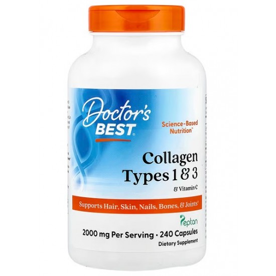 Collagen Types 1 and 3 with Vitamin C, 500mg - 240 caps
