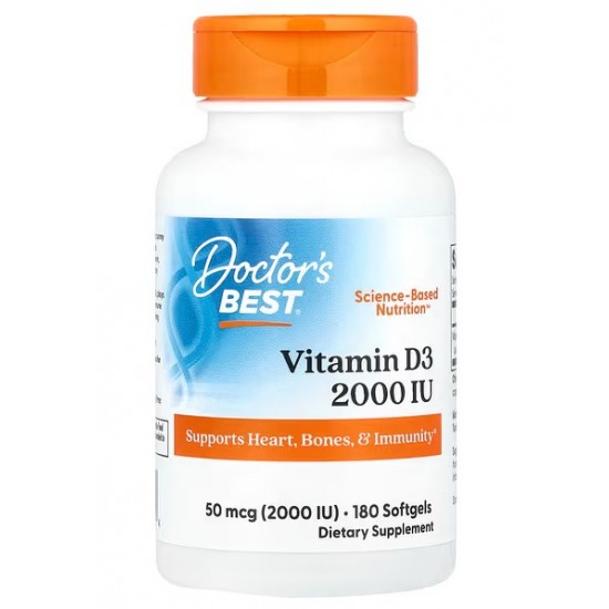 Vitamin D3, 2000 IU - 180 softgels