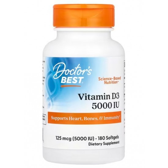 Vitamin D3, 5000 IU - 180 softgels
