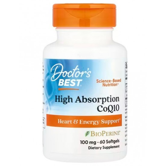 High Absorption CoQ10 with BioPerine, 100mg - 60 softgels