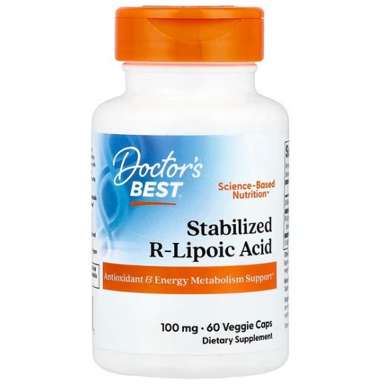 Stabilized R-Lipoic Acid with BioEnhanced Na-RALA, 100mg - 60 vcaps