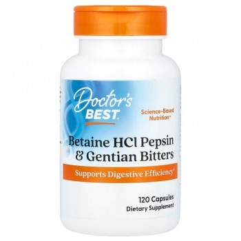 Betaine HCl Pepsin & Gentian Bitters - 120 caps