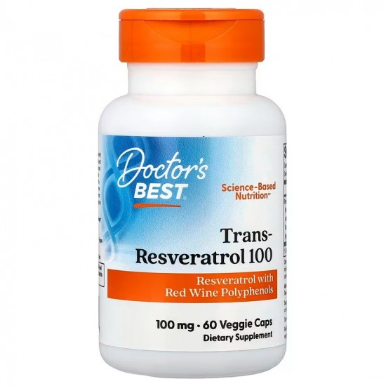 Trans-Resveratrol with ResVinol-25, 100mg - 60 vcaps