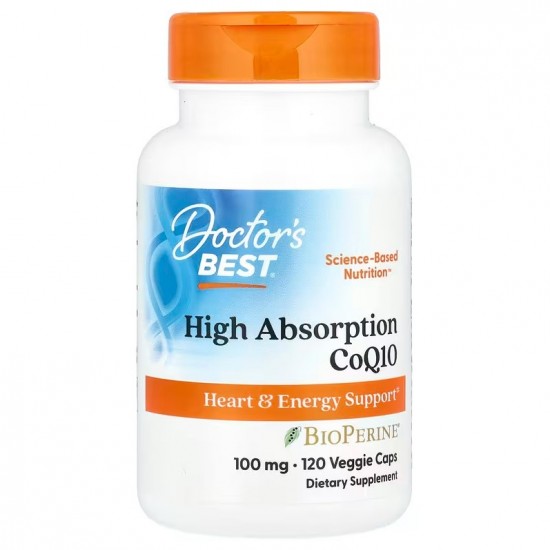 High Absorption CoQ10 with BioPerine, 100mg - 120 vcaps