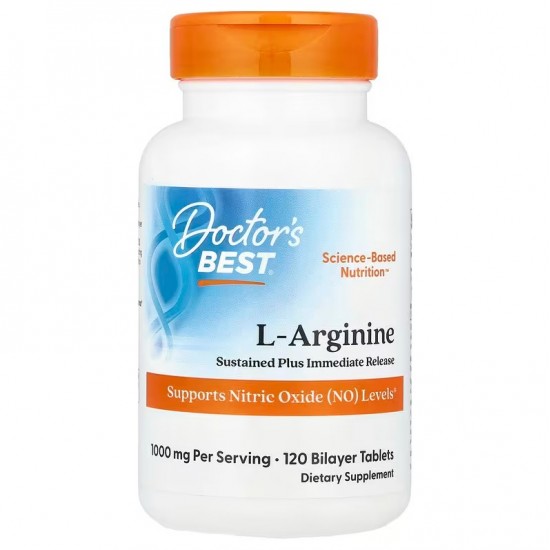L-Arginine - Sustained + Immediate Release, 500mg - 120 tabs