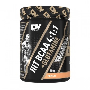 HIT BCAA 4:1:1 + Glutaminas, persikų skonio - 450 g